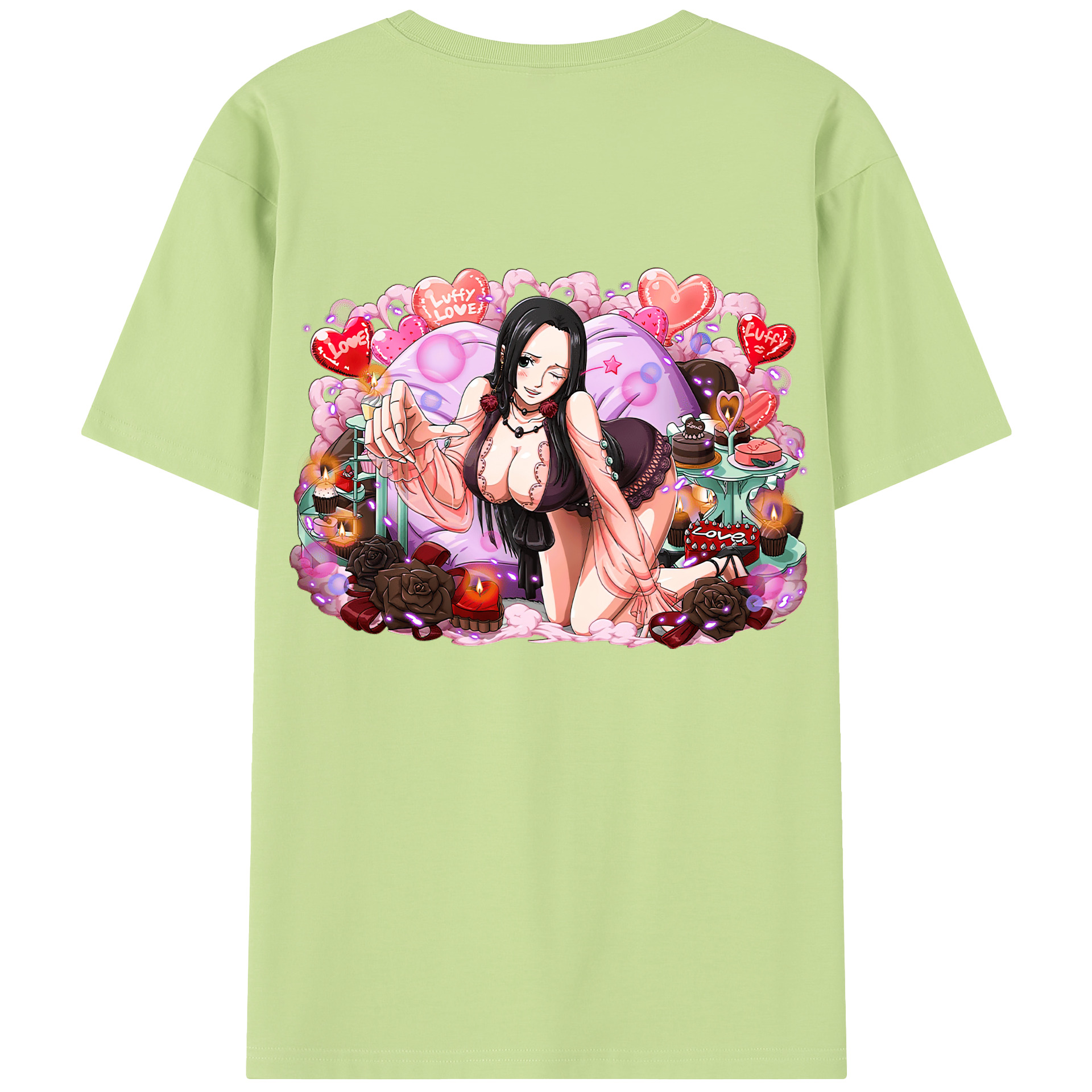 ワンピース ボア・ハンコック ONE PIECE Boa·Hancock 綿100％半袖Tシャツ（背面プリント）